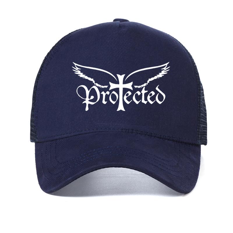 Angel Will Protect You Cap Fashion Unisex The Cross Jesus Christ Printing Baseball Cap Cool Fashion Summer Visor Trucker Hat