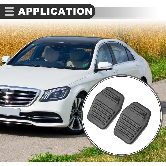 Motoforti Anti-Slip Clutch Brake Pedal Cover Car Pedal Cover, Car Pedal Pad Cover, for Ford Focus 1998-2005, Rubber, 6789917, Black, 2pcs