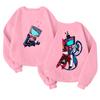 Children's Fashionable Lightweight Long-sleeved Round Neck Pullover With Pockets Printed Pullover