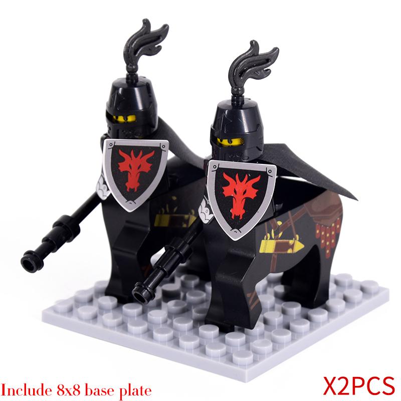 MOC Medieval Centaurs Knights Mini Action Figures Building Blocks LOTR Horse Soldiers Bricks Kids Toys Gifts