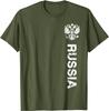 Russia Shirt Russia Flag Crest Men T-Shirt Short Sleeve Casual 100% Cotton O-Neck Summer T Shirt