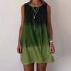 Damska Letnia Sukienka Gradientowy Kontrast Kolorów Bez Rękawów Linia A Luźna Okrągły Dekolt Typ Kamizelki Codzienna Wakacyjna Odzież Domowa