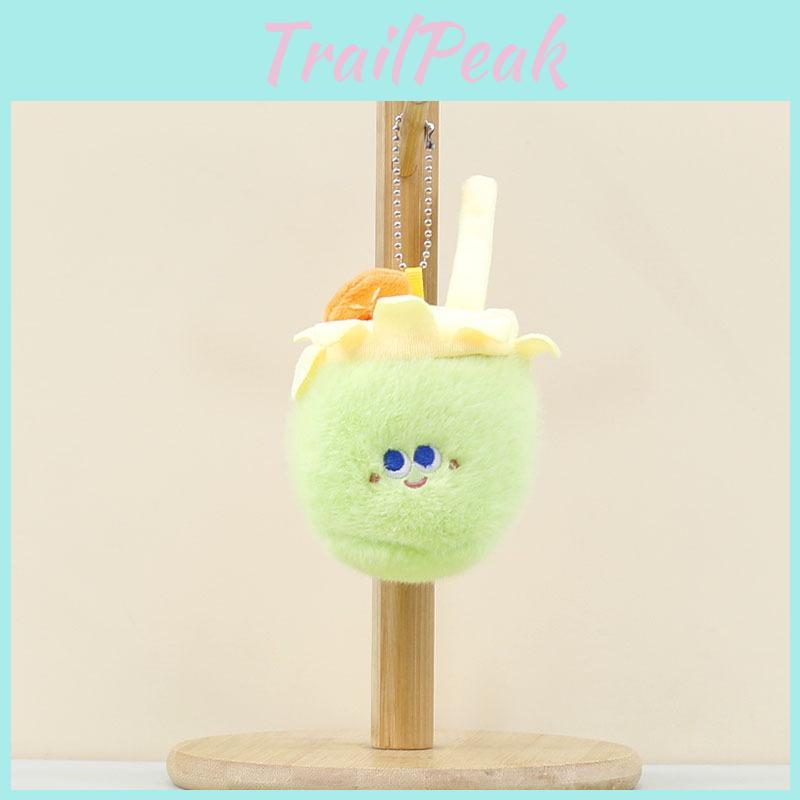 Delightful Milk Tea Cup Plush Keychain Cuddly Toy For Bag Decoration And Gifts