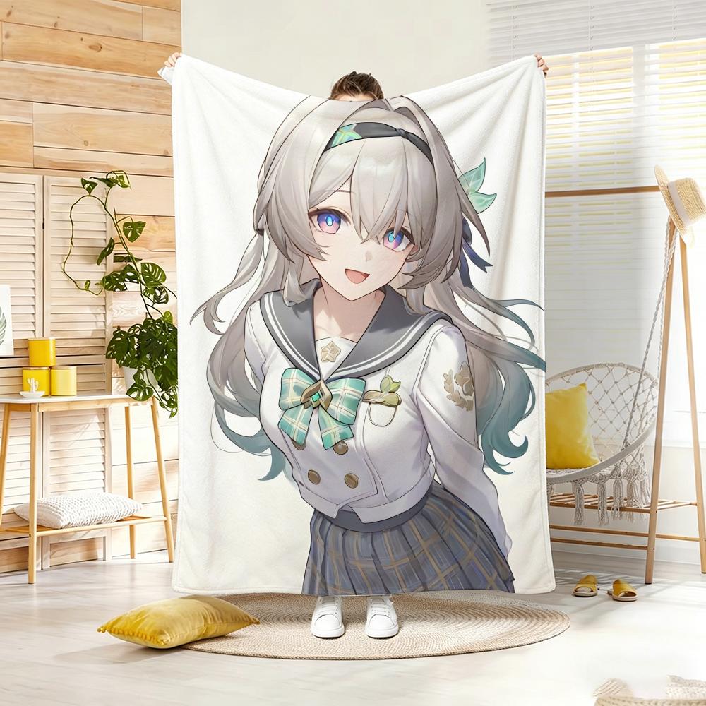 Hit Anime F-Firefly G-Girls Throw Lightweight 240G Flannel Blanket Soft Skin-Friendly For Summer Cooling