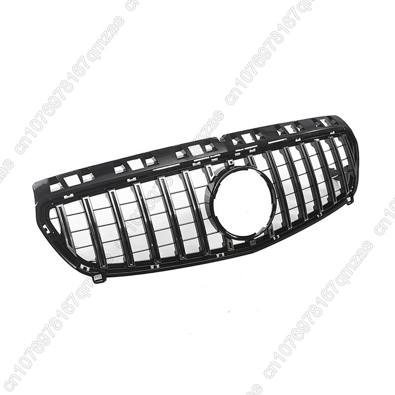 Front Bumper Grille For Mercedes A Class W176 A180 A200 A220 A250 A45 2013-2015 Car Racing Grills GT Style ABS Black/Silver