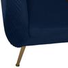 "Solaro" Armchair In Pleated Velvet Atmosphera - Blue