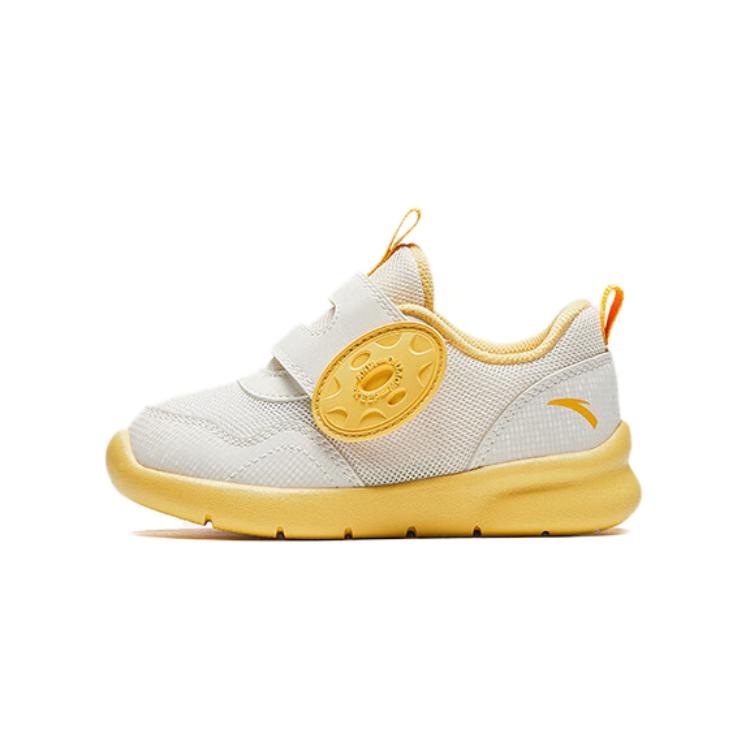 

Anta Comfortable Soft Sole Low Top Walking Shoes Baby Shoes White Yellow A22430001-4 26