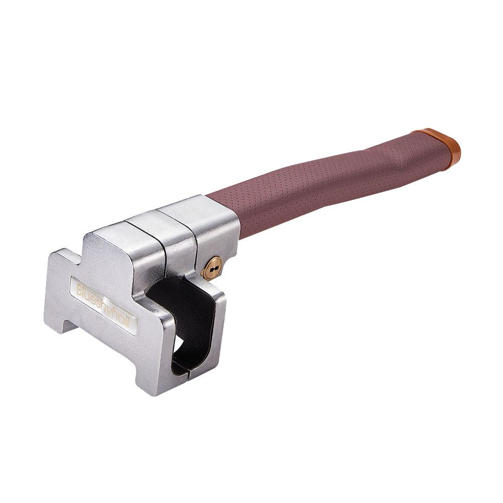 Auto Car Anti Theft Security T Type Rotary Steering Wheel Lock with 2 Keys, Not for High Dashboard