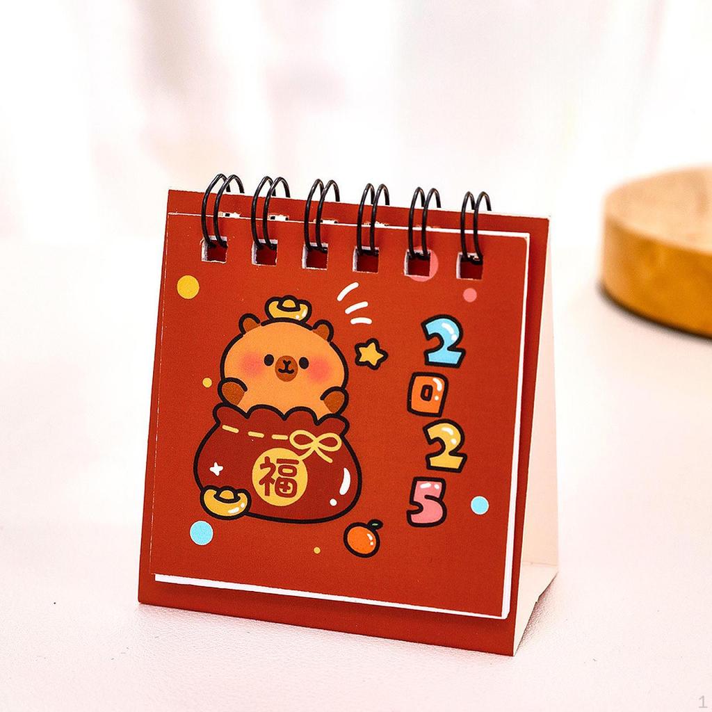 Standing Desk Calendar Flip Adorable Planning Organizing Year Mini