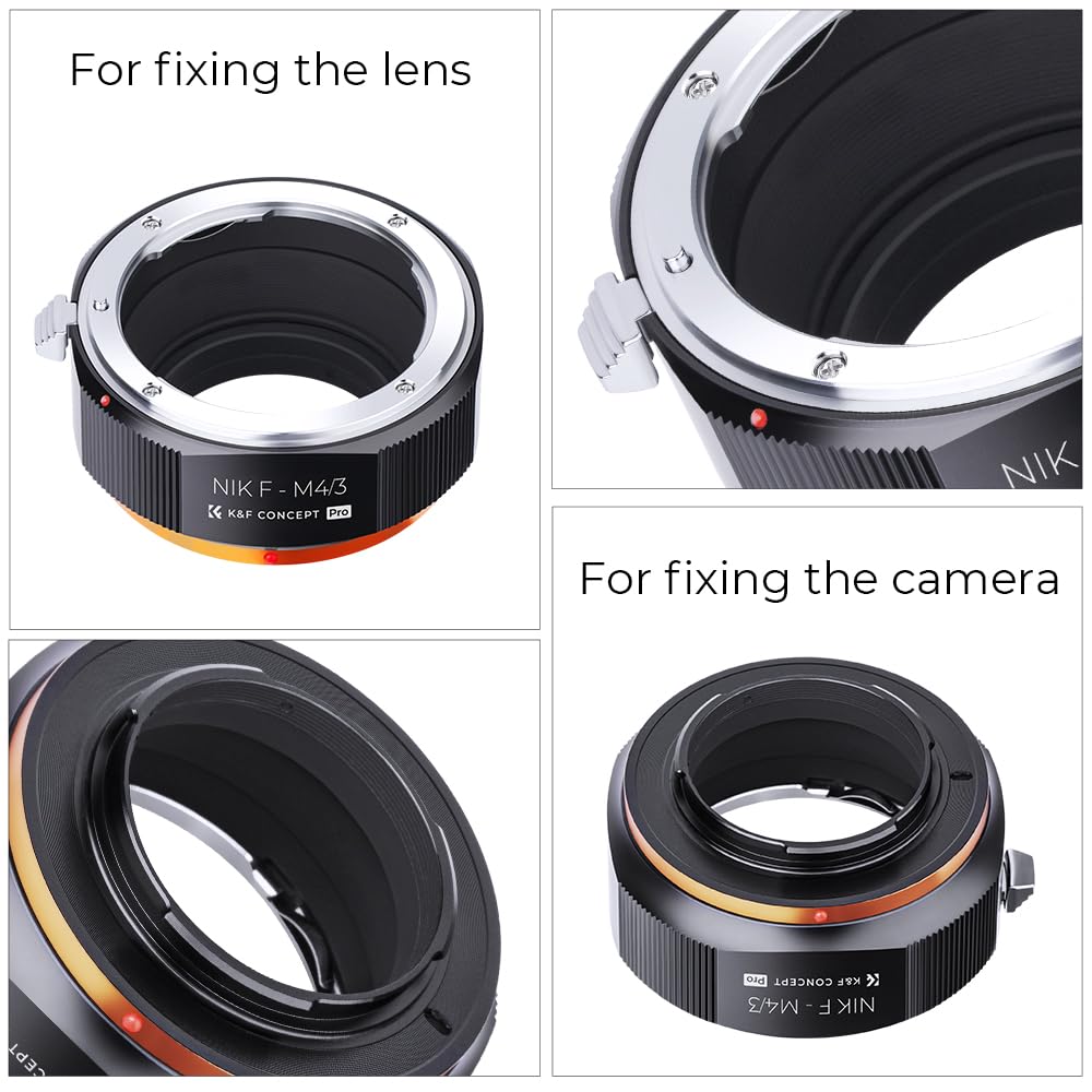Concept mount adapter Nikon F-vatting Micro Four Thirds-vatting conversie Compatibel met Nikon Micro-vatting conversieadapter Matte afwerking Oneindigheid