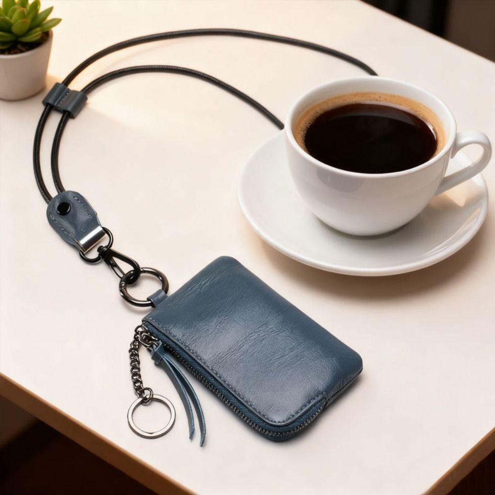 Soft Mini Coin Purse PU Key Holder Purse Simple Card Holder  Outdoor