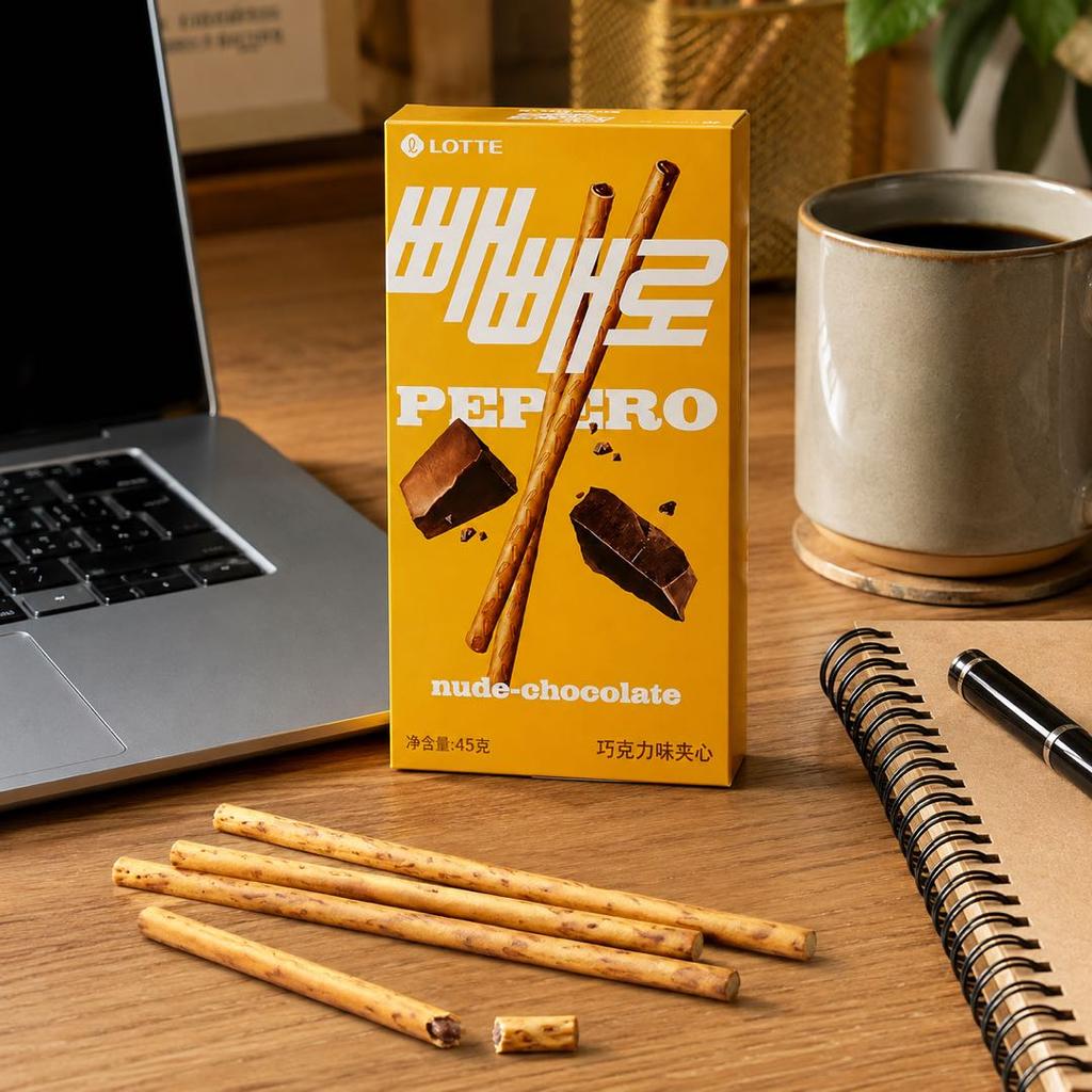 Lotte Pepero Schokoladengefüllte Keksstäbchen 45g