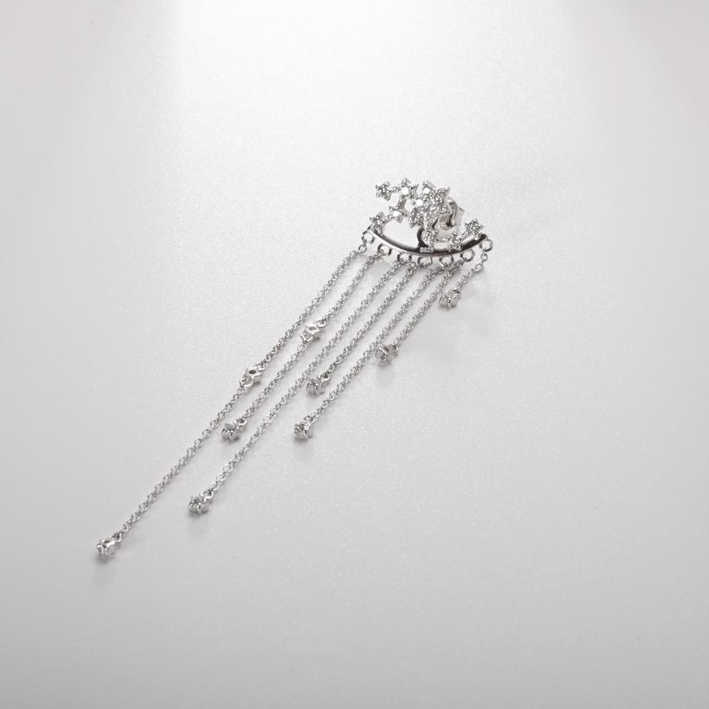 ANDYWEN 925 Sterlingsilber Sternenfall Jacken Ohrringe Hängekette Zirkon CZ Marke Feiner Schmuck 2023 Hochzeit Kristall Luxusschmuck