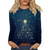 Long Sleeve Shirts For Women Cute Christmas Day Print Graphic Tees Blouses Casual Plus Size Basic Tops Pullover