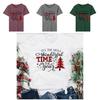 Women's Christmas Tops With Short Sleeves And Soft Cotton Material For Festive Comfort**