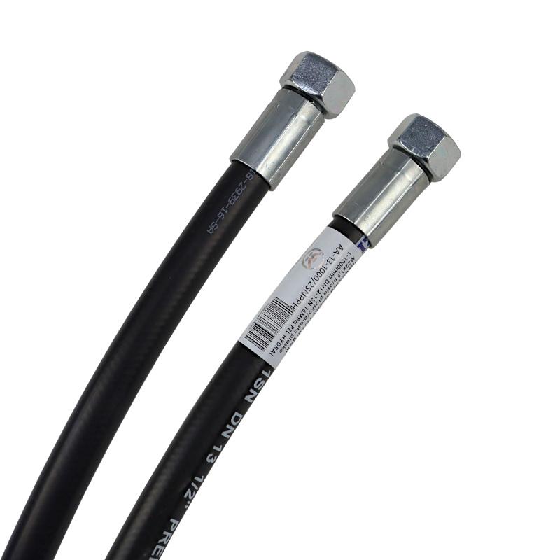 Hydraulic Hose 160 Bar Thread M22x1.5 Straight Flat/straight Flat -1000mm DN12-1SN 16MPa PZL HYDRAL