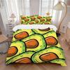 3pcs Avocado Print Bedding Set, Breathable and Soft, Suitable for All Seasons, Ideal for Home Use, Suitable for Bedroom Decor 21173