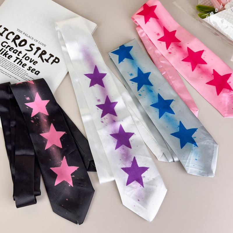 Casual Y2K Star Tie Fashionable Y2K Retro Pentagram Tie Sweet Hand Tied Multi-Functional Belt Necktie Suit Accessories