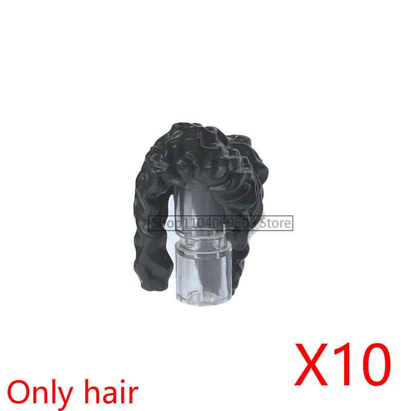 MOC City Building Blocks Figure Body Parts Creative Accessories Girl Hair Police Hat Scarf Beard Backpack MOC Bricks Toys T02