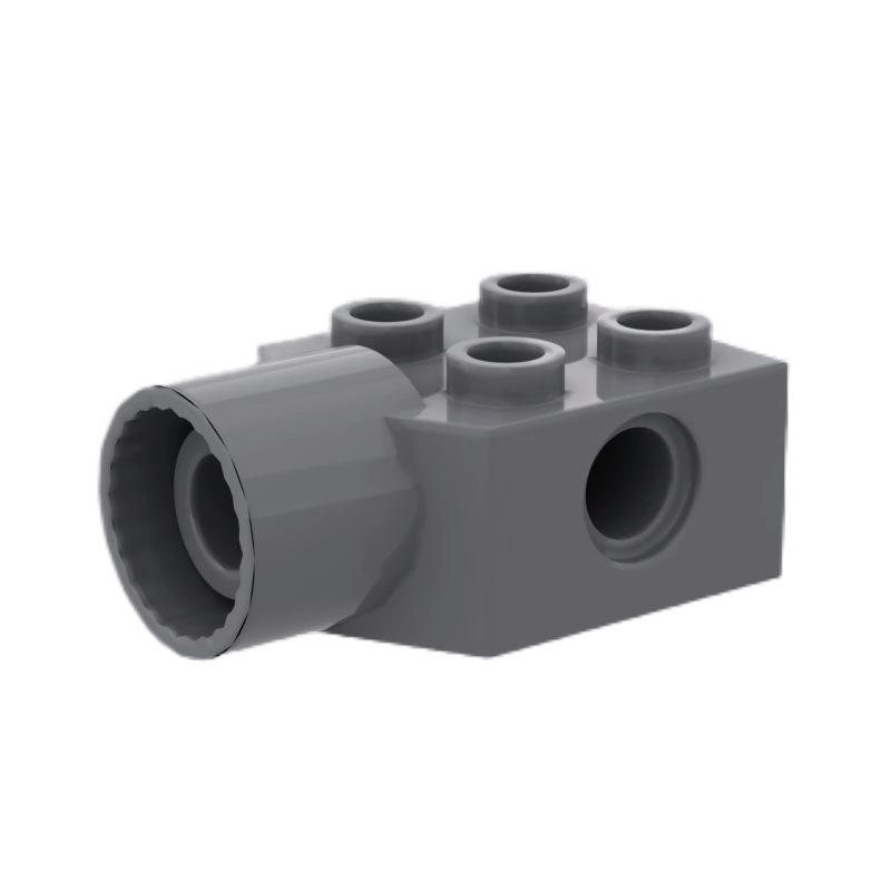 MOC 48169 2x2 Articulated Joint Brick, 50g - Small Particle Building Block Spare Part Standard темно-серого