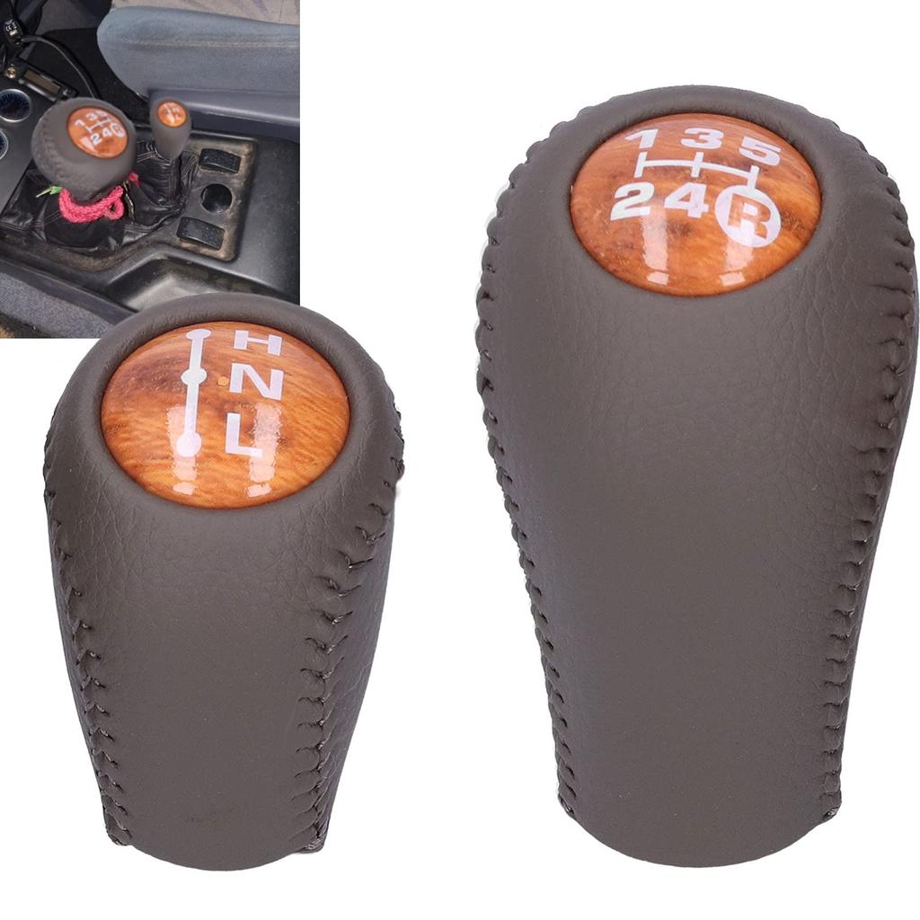 Gear Shift Knob, Qiilu Shift Knob, 5 Speed MT Gear Shift Knob Stick Lever Fits 33504-20120-C04 Runner/Hilux/Land Cruiser Prado (Tan)