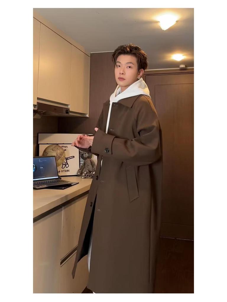 Geacă de vânt de damă petite, lungime medie, stil japonez, 2025 Primăvară, cu guler tip păpușă - Croială largă