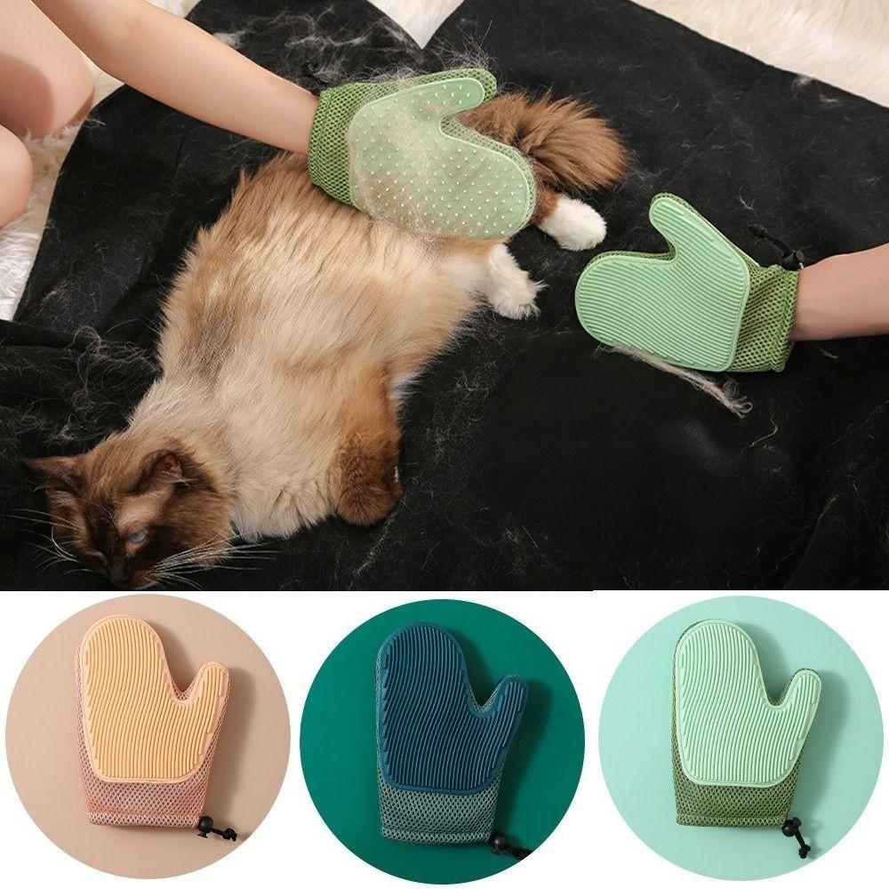 Massage Pet Grooming Gloves Double-sided Cleaner Tool Fashion Dogs Hair Remover Brush