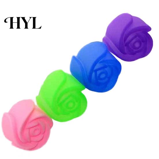 10 piezas de silicona rosa muffin galleta taza pastel hornear molde chocolate fabricante molde