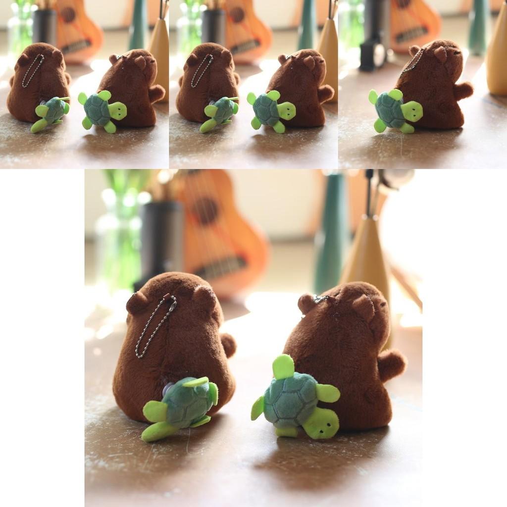 Keychain Capybara Plush Toy With Wagging Tail Pp Cotton Filled Gift Idea