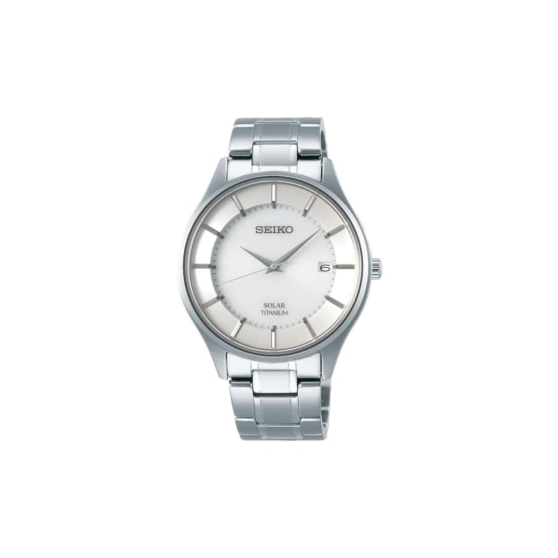 [Seiko Watch] SEIKO SELECTION SBPX101 Men's Watch, Made In Japan, Solar Powered, Date Calendar, Sapphire Crystal, White Dial, Pure Titanium Case &