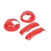 For Fiat 500 2010-2024 ABS Carbon Fiber Car Inside Handle Panel Frame Cover Trim Sticker Car  Accessories