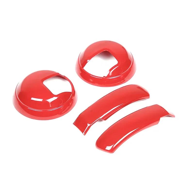 For Fiat 500 2010-2024 ABS Carbon Fiber Car Inside Handle Panel Frame Cover Trim Sticker Car  Accessories