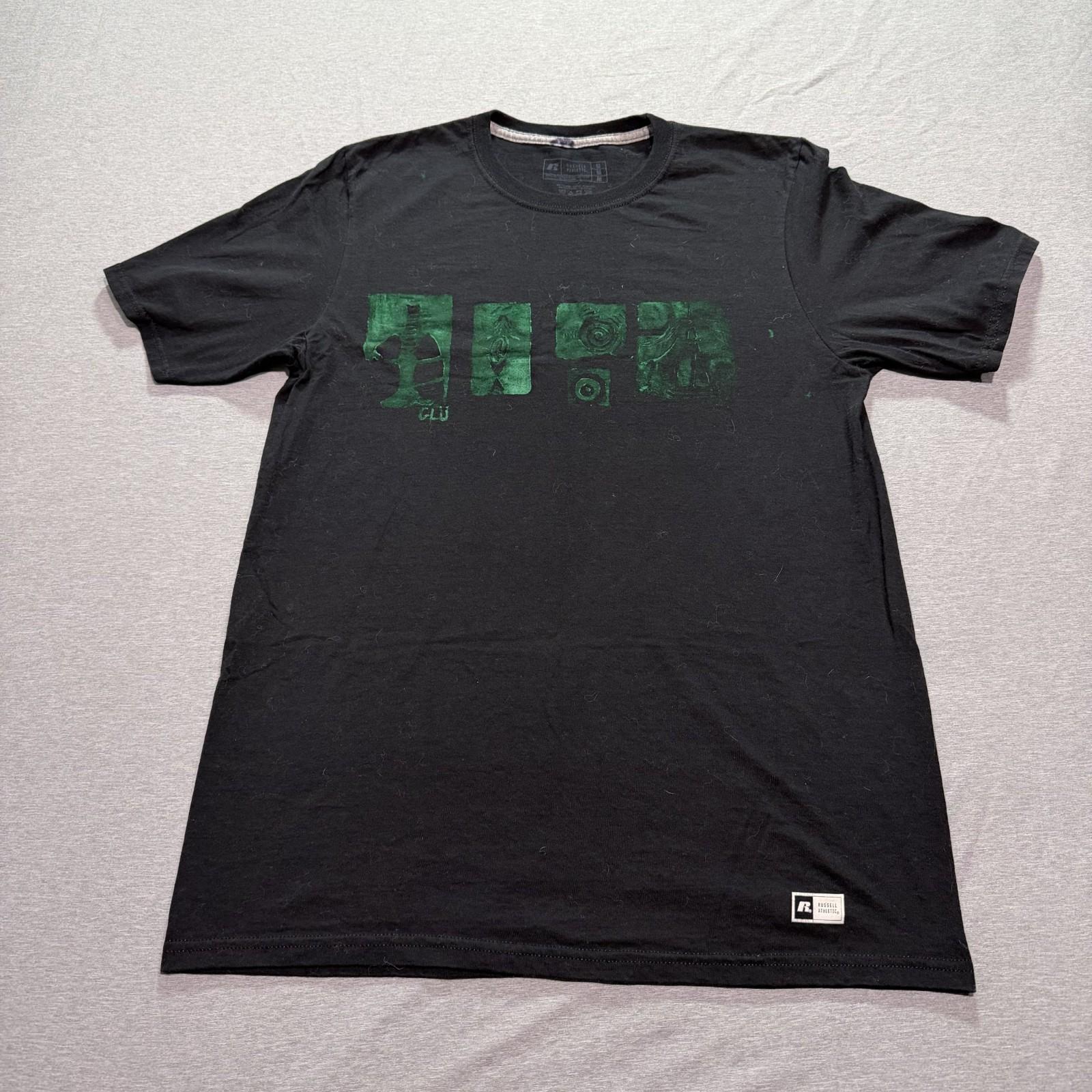 Russell T Shirt Men s Medium Graphic Print GLU Lounge Indie Black Tee M