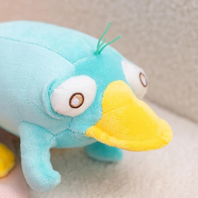 25cm Kawaii Blue Platypus Stuffed Toy Adorable Perry the Platypus Plush with Yellow Beak Birthday Gift Room Decor