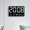 Large Digital LED Wall Desk Clock Calendar with Alarms,Temperature Thermometer for Bedroom Room Table