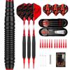 Nomli Soft Darts Set 19g 3 Pieces Beginner Friendly with O-rings and Storage Case Red