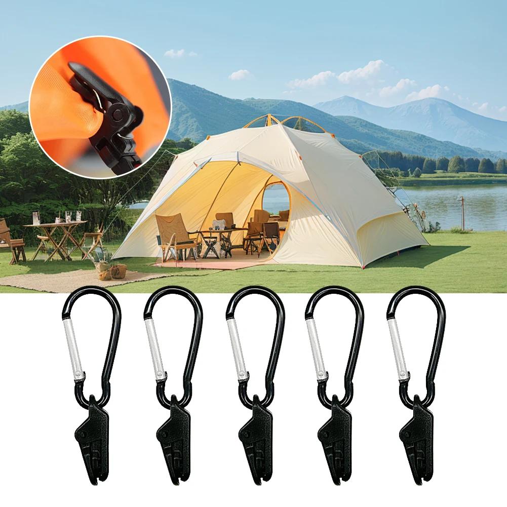 10/20 STÜCK Outdoor Planenclips mit Karabiner Zelt Markise Windseil Krokodilklemme Outdoor Camping Windschutz Befestigung Zelthaken