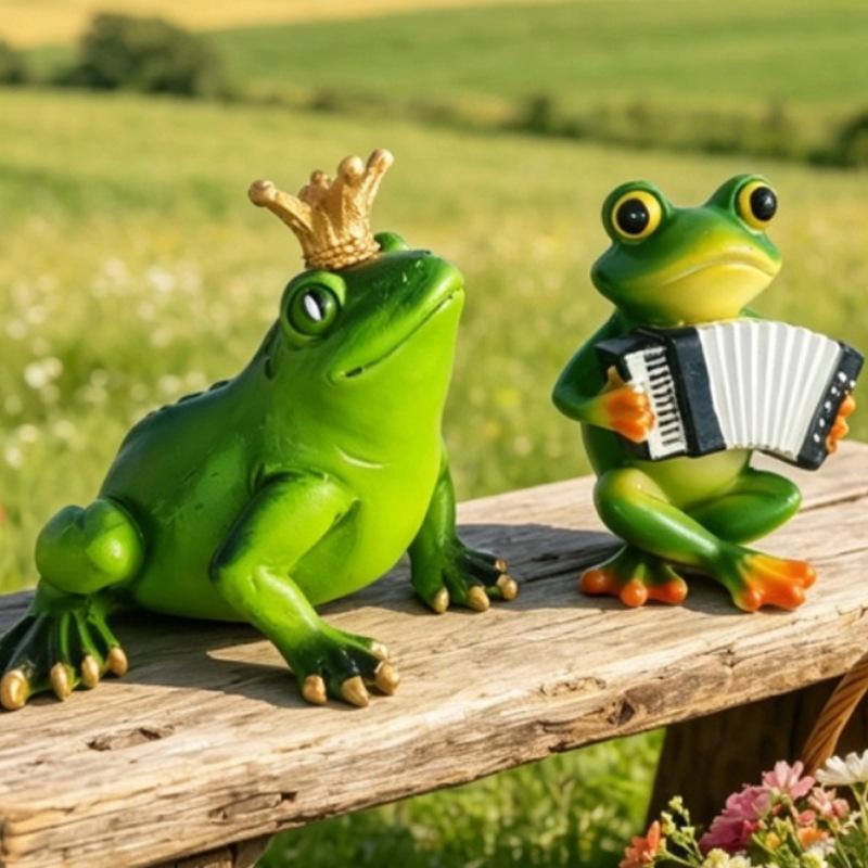 Band, Frog Exercise, New Novelty Frog, Resin Crafts, Pastoral Frog Ornament