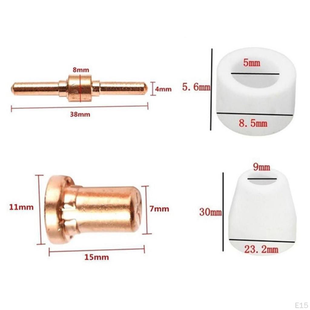 Cutter Consumables Electrodes Tips Nozzle Set for K50 Welding Machine