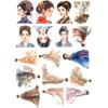 17pcs Stickers Vintage watercolor ancient-style girl Decorative DIY Craft Photo Albums Planner  Journal  Scrapbooking stationary