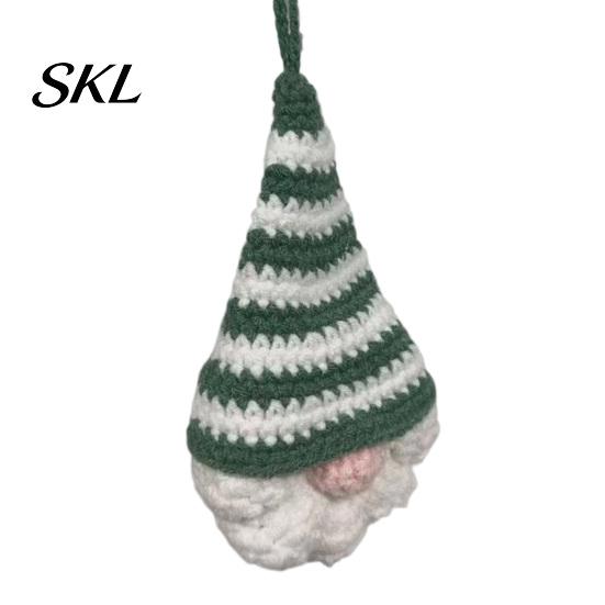Festive Winter Room Ornaments Hand Crochet Christmas Gnome Ornaments, Knitted Faceless Hanging Decorations, Reusable Holiday Door Handles Yarn