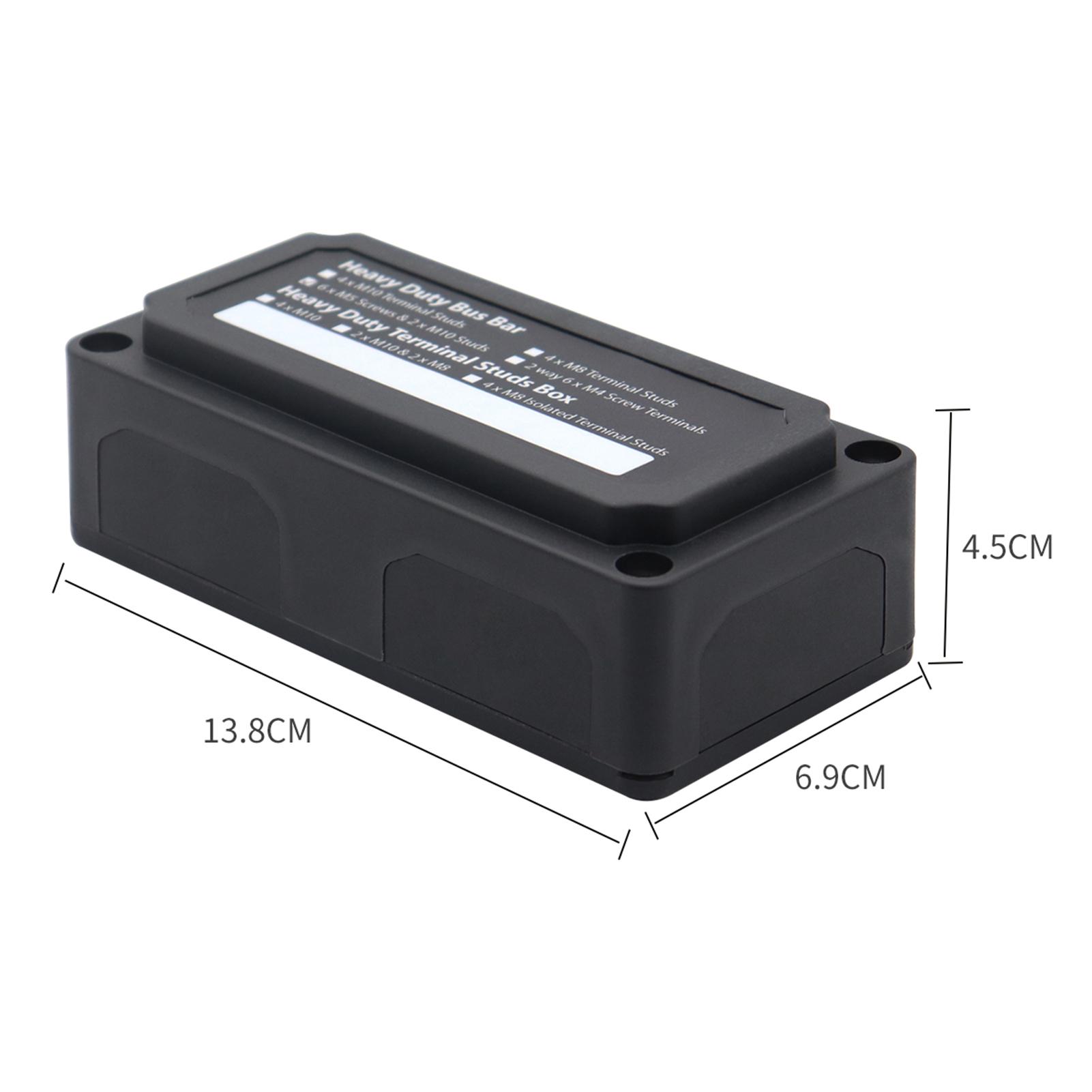 

Блок распределения питания Heavy Duty Bus Bar Box с 3/8in M10 * 2 Клеммные шпильки 3/16in M5 * 6 Винты