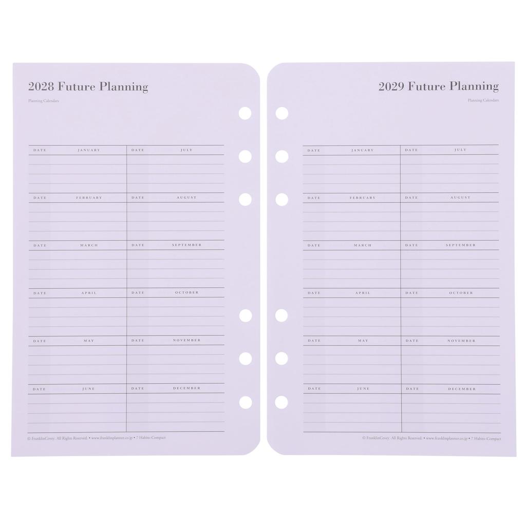 Franklin Planner 7 Habits Daily Refill 12-Month Edition, Starting July 2024, Compact, 86190