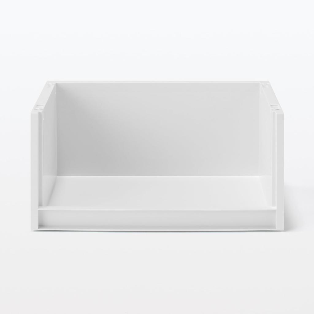 MUJI Recycled Polypropylene Storage Rack, Medium, White/Gray