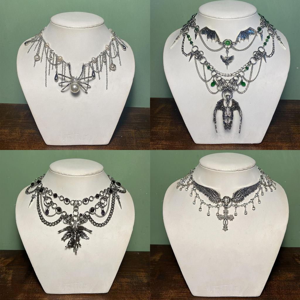 Geometriskt legeringshängehalsband för kvinnor Halloweenfestival modesmycken