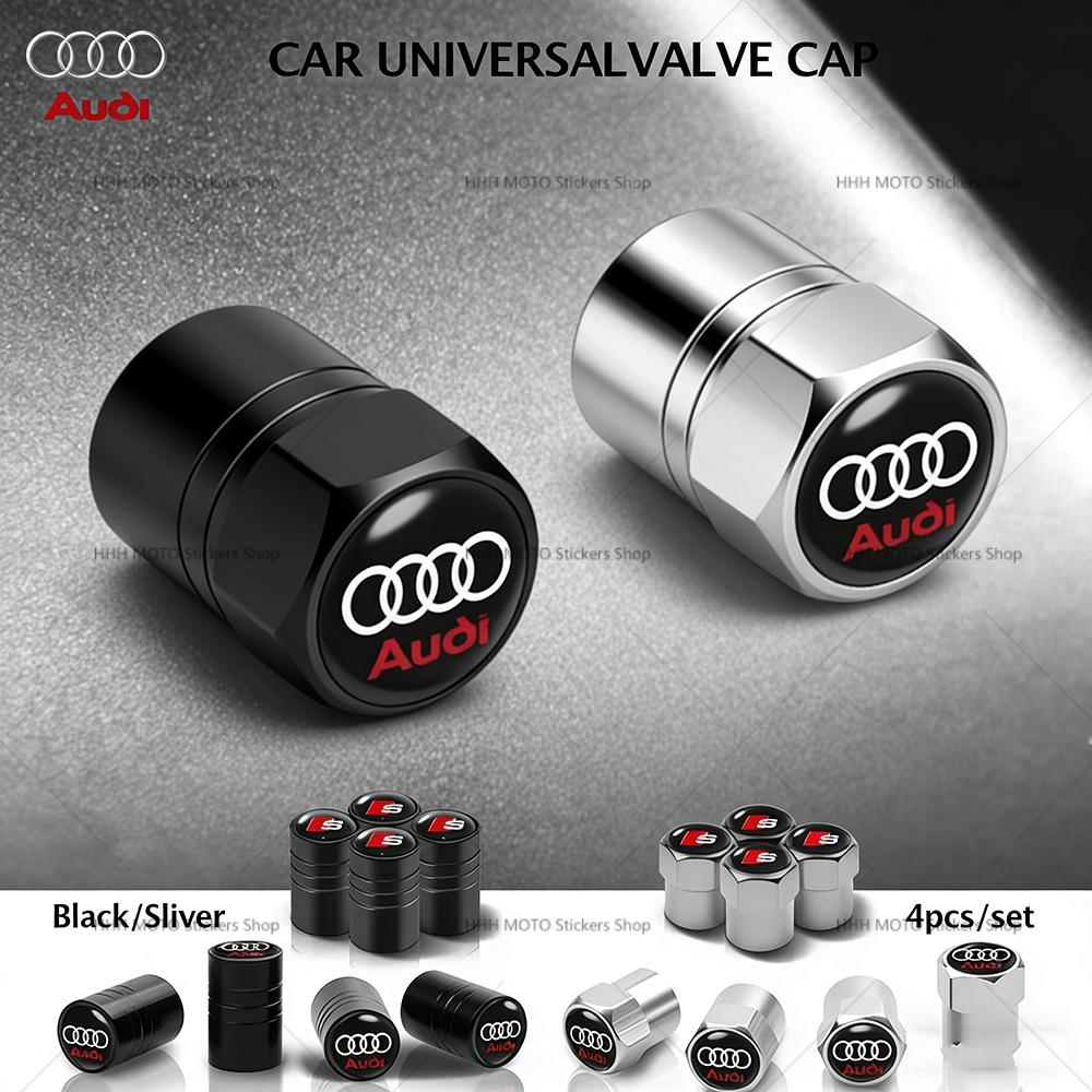 4Pcs Styling Wheel Tire Valve Air Stem Cap Duust Covers for GW4 SLine A3 A4 A5 A6 A7 A8 Q2 Q3 Q5 Q7 Q8 S3 S4 S5 S6 RS3 Quattro6DS