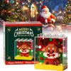 Kreatives Weihnachtsgeschenk Baustein-Set mit Weihnachtsmann und Feiertagsthema