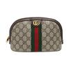 [Pre-Owned] Ophidia Large Cosmetic Case 'Beige/Ebony' - Excellent #1D8JP44