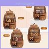 Cute Capybara Cartoon School Backpack With Nylon Material For Elementary Students