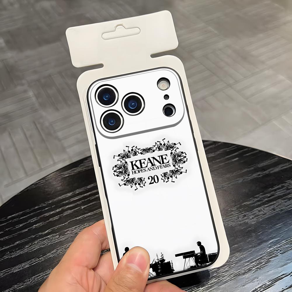 M-Music K-KEANE Phone Case For IPhone 17 Air 16 E Pro Max 15 14 13 Mini 12 Pro 11 Max Plus Black Soft Shell iPhone17 Pro Max